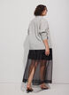 L&aring;ng kjol i organza-look, Svart, Model image number 2