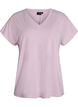 Tr&auml;nings t-shirt med v-ringning och l&ouml;s passform, Lila, Packshot image number 0