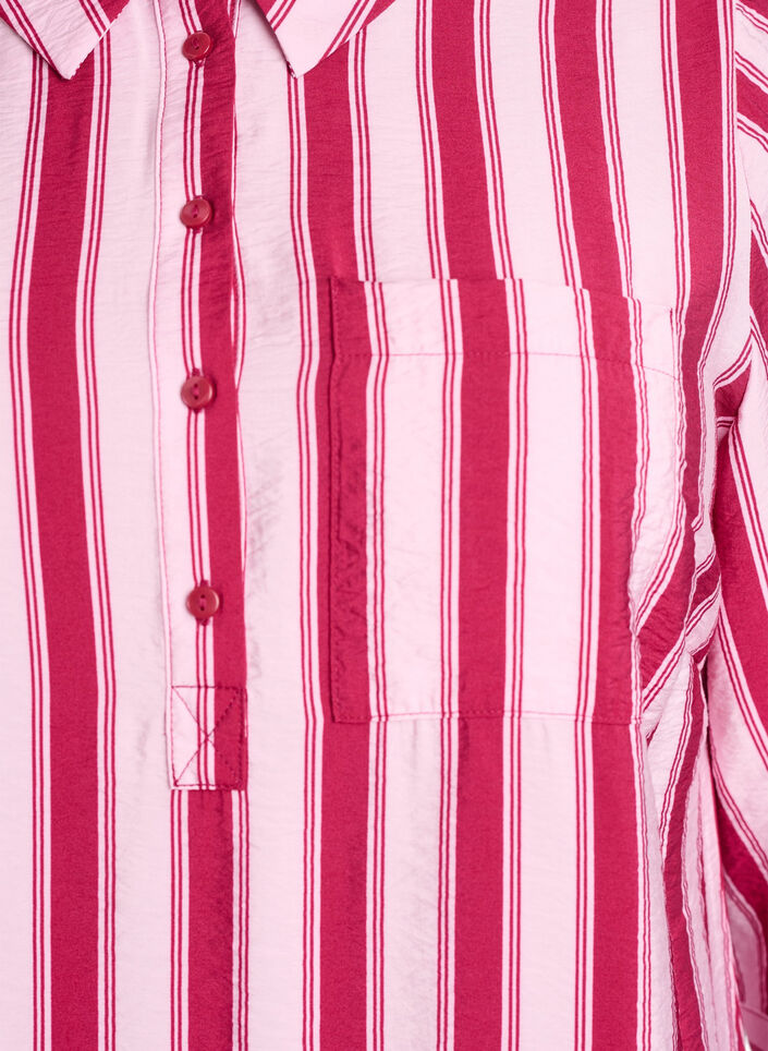 Kort kl&auml;nning med krage och br&ouml;stficka, Rosa, Packshot image number 2
