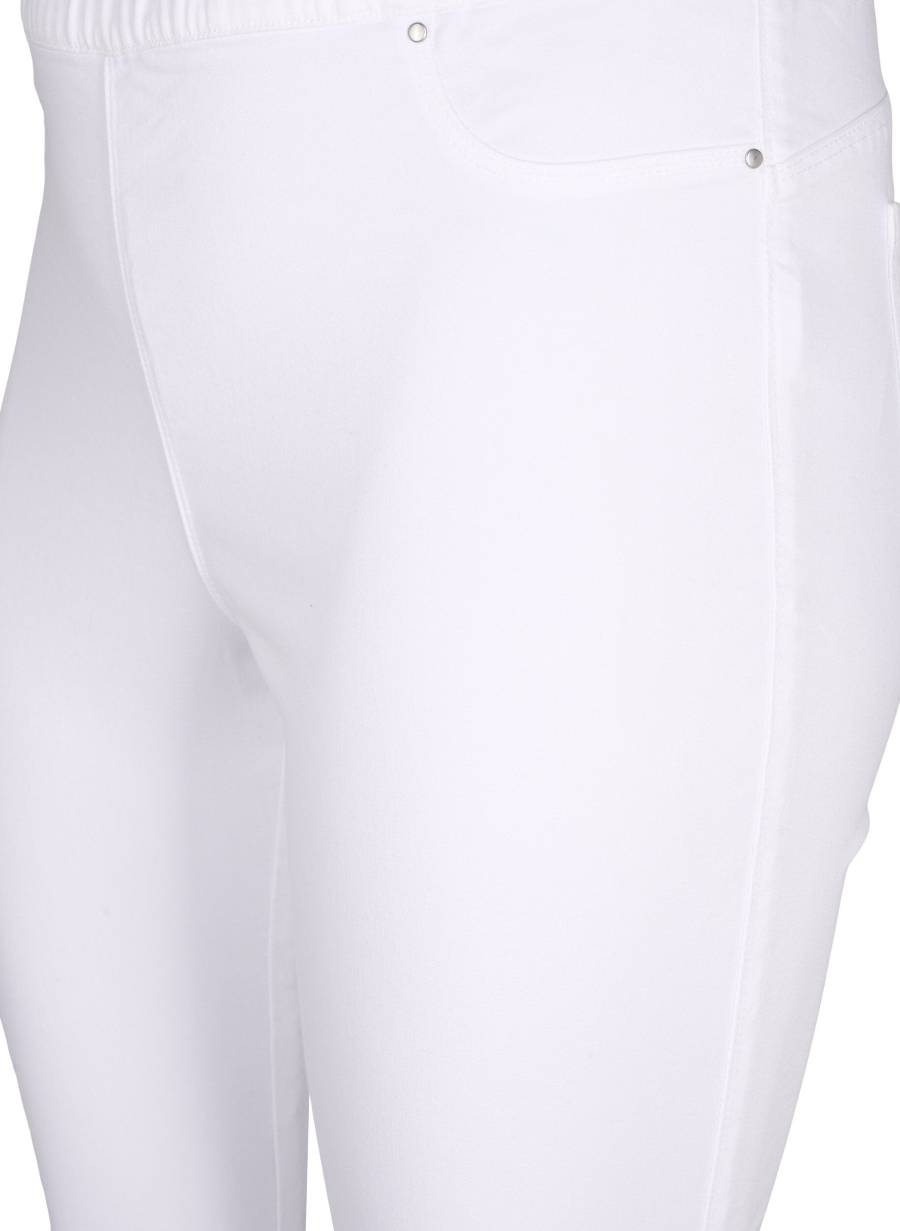 Zizzi Jeggings med h&ouml;g midja, Vit, Packshot image number 2