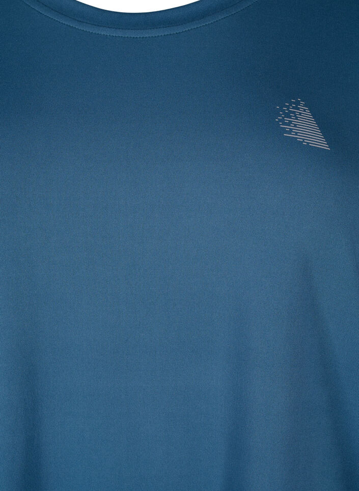 Tr&auml;ningsblus med trekvarts&auml;rm, Bl&aring;, Packshot image number 2