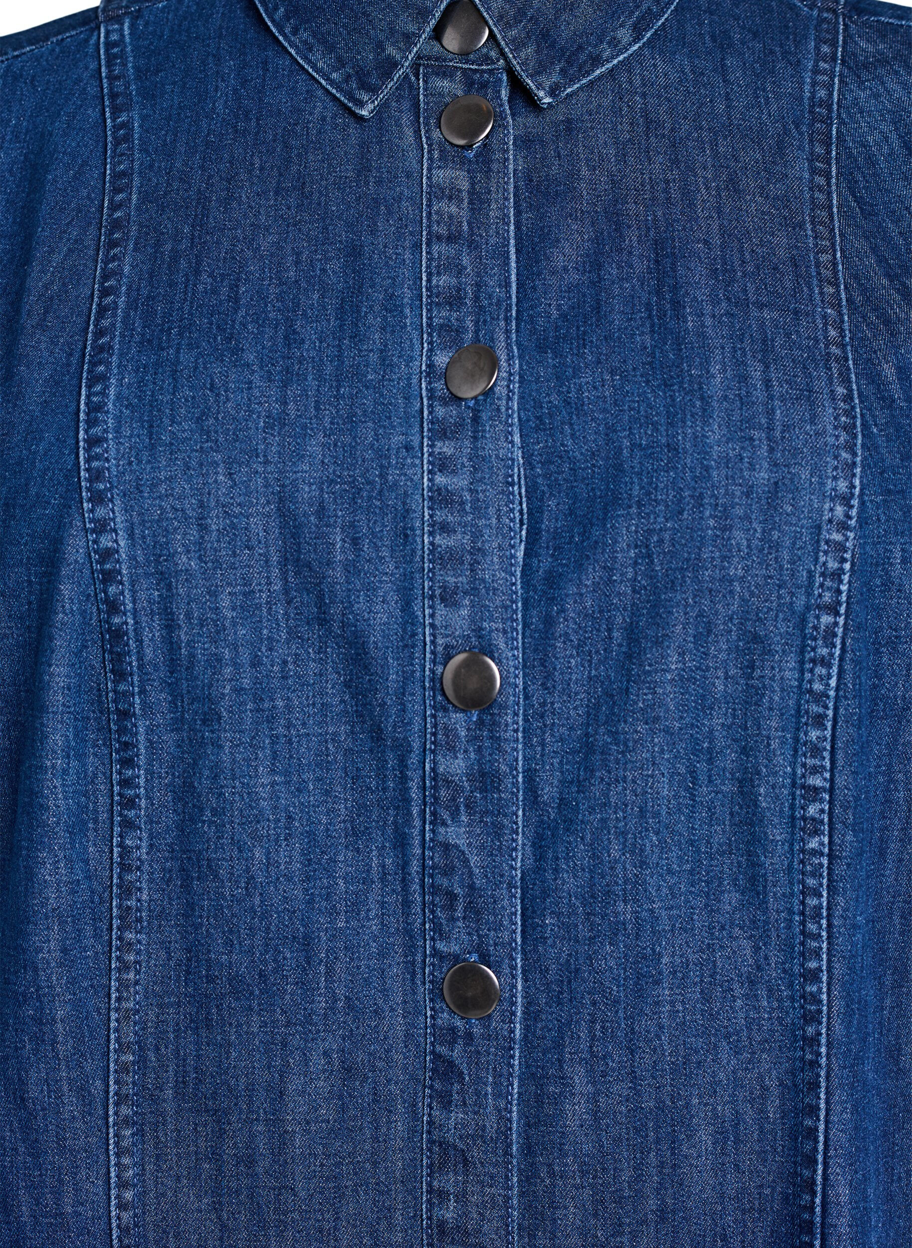 ZizziJeansskjortkl&auml;nning i midil&auml;ngd, Bl&aring;, Packshot image number 2