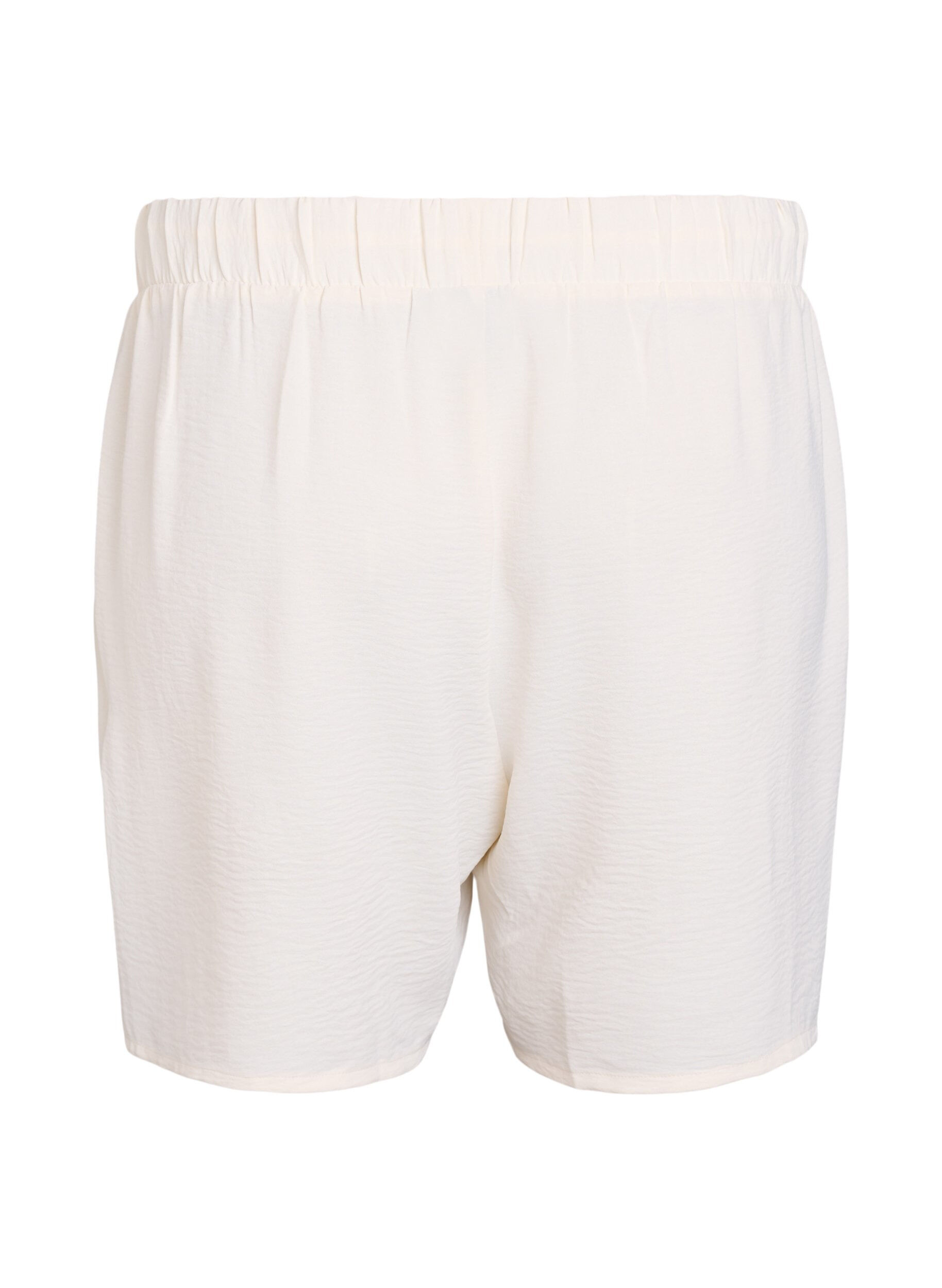 ZizziShorts med fickor och res&aring;r i midjan, Vanilla, Packshot image number 1