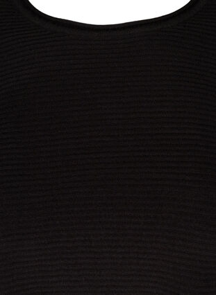 Stickad tröja med rund halsringning, Black, Packshot image number 2