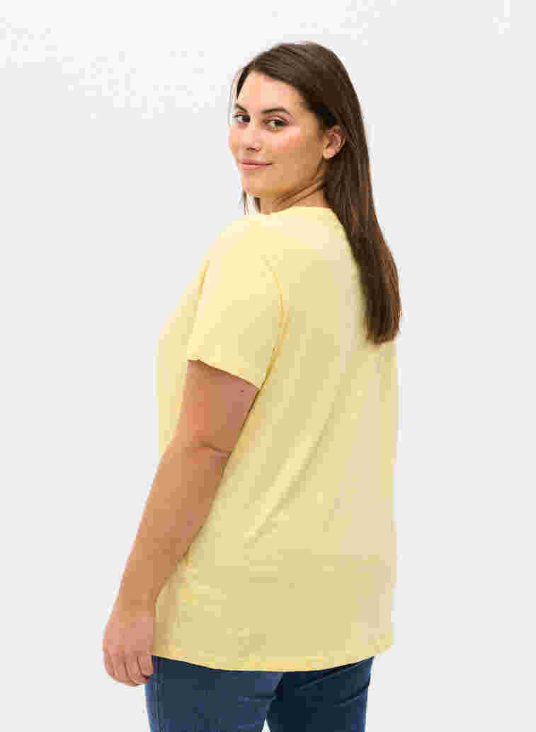 T-shirt i bomull med tryck, Pale Banana Shine, Model image number 1