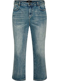 Kiana l&auml;tt slitna jeans med rak passform, Bl&aring;