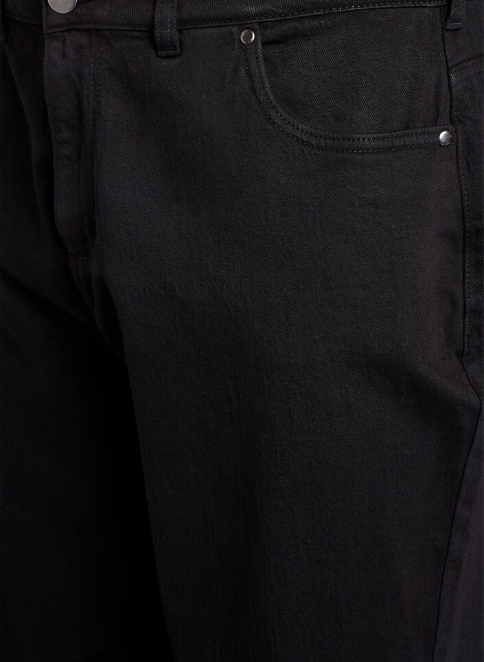 L&ouml;sa jeans med croppad l&auml;ngd, Svart, Packshot image number 2