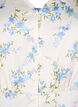 Blommig satinblus med puffärmar, Off White Blue Fl., Packshot image number 2