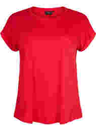 Kortärmad t-shirt i bomullsmix, Tango Red