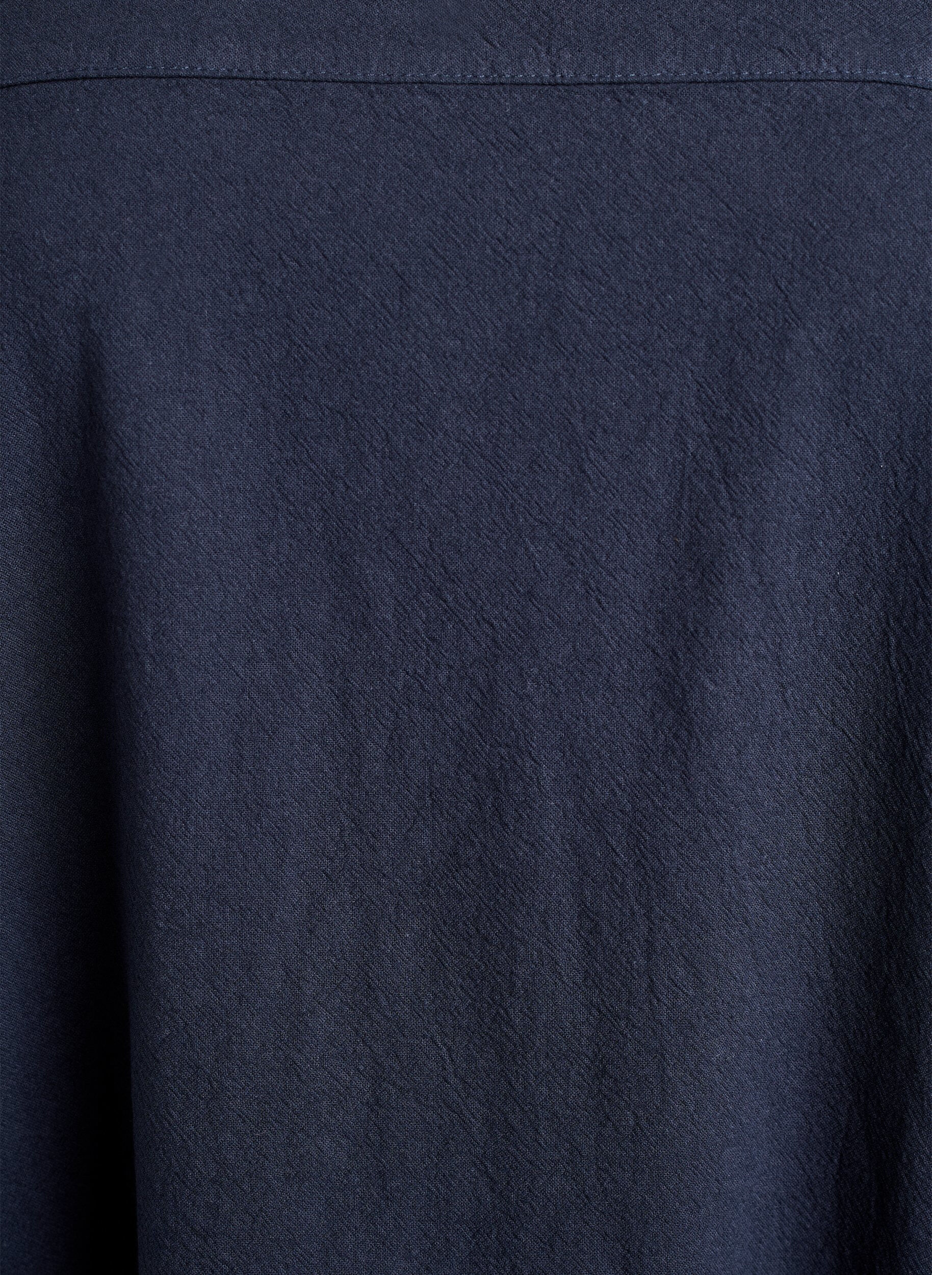 Zizzi Kort&auml;rmad kl&auml;nning i bomull, Bl&aring;, Packshot image number 2