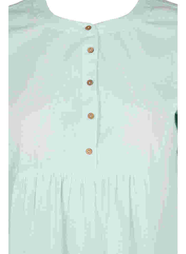 Kortärmad tunika med knappar, Moonlight Jade, Packshot image number 2