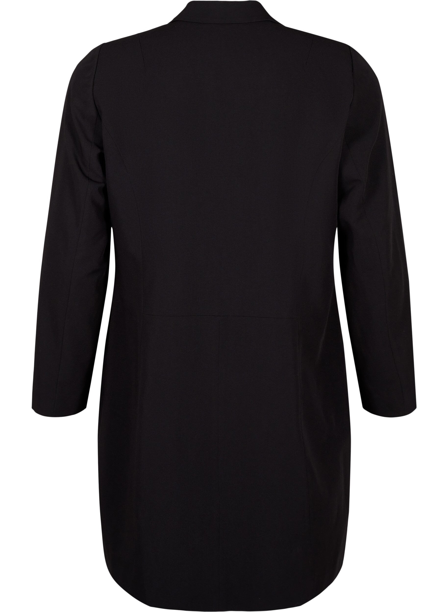 Zizzi Klassisk l&aring;ng blazer, Black, Packshot image number 1