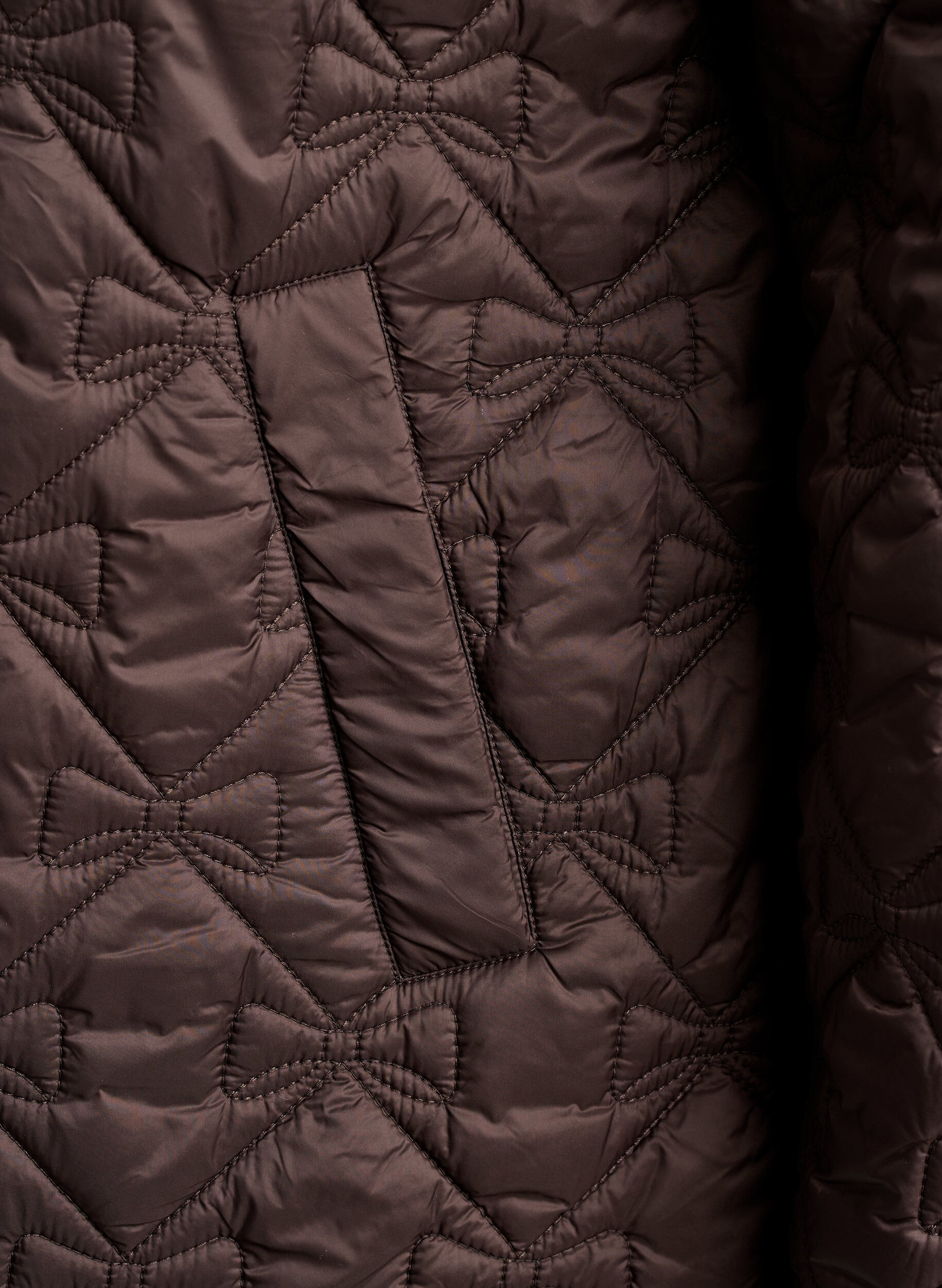 ZizziL&auml;tt vadderad jacka med dekorativ quiltning, Brun, Packshot image number 3