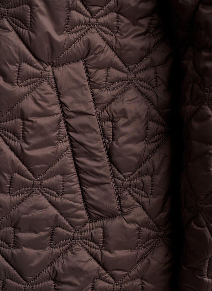 L&auml;tt vadderad jacka med dekorativ quiltning, Brun, Packshot image number 3