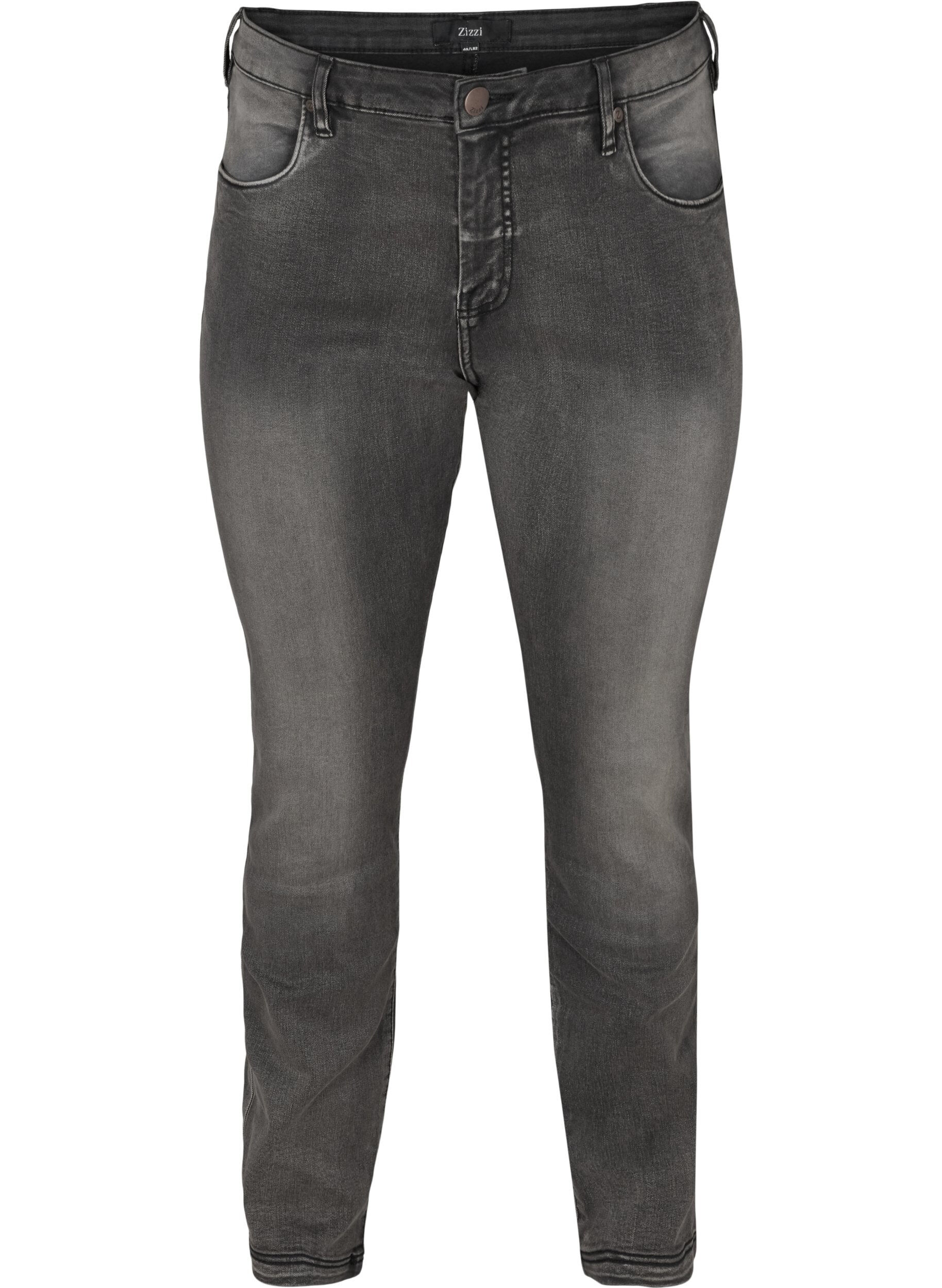 Slim fit Emily jeans med normalh&ouml;g midja