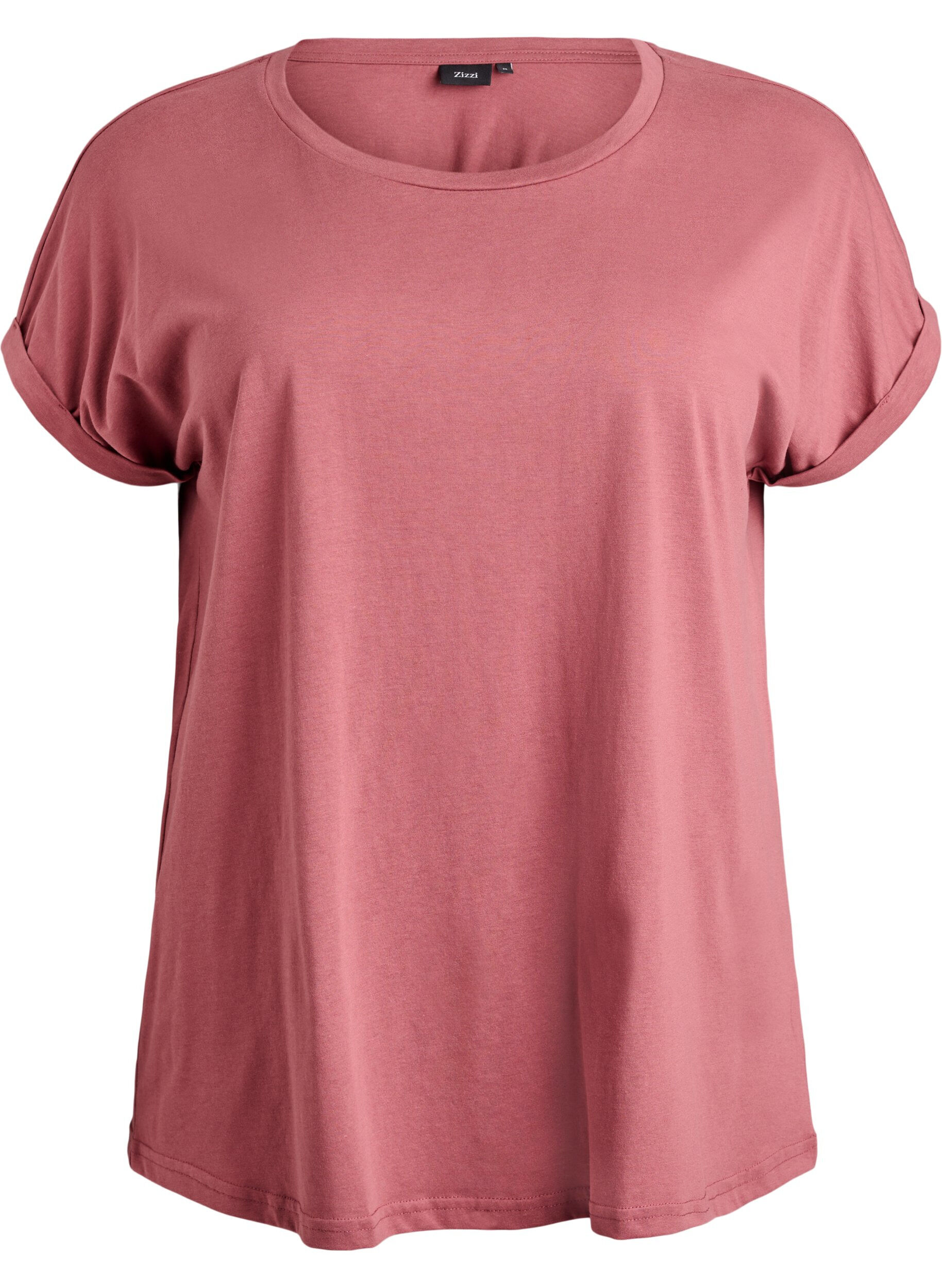 Kort&auml;rmad t-shirt i bomullsblandning