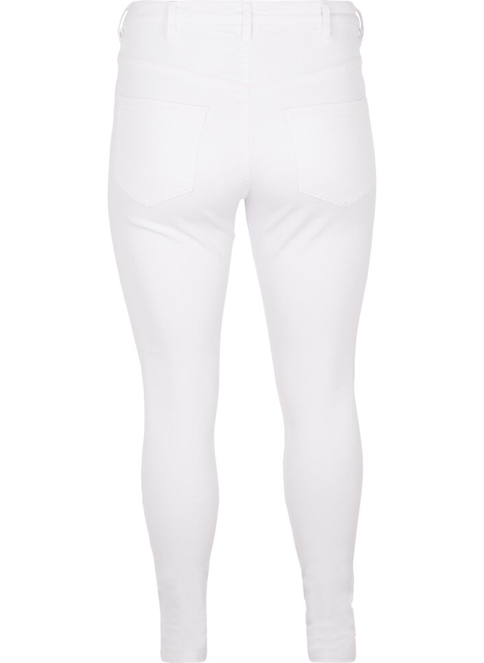 Super slim Amy jeans med h&ouml;g midja, White, Packshot image number 1