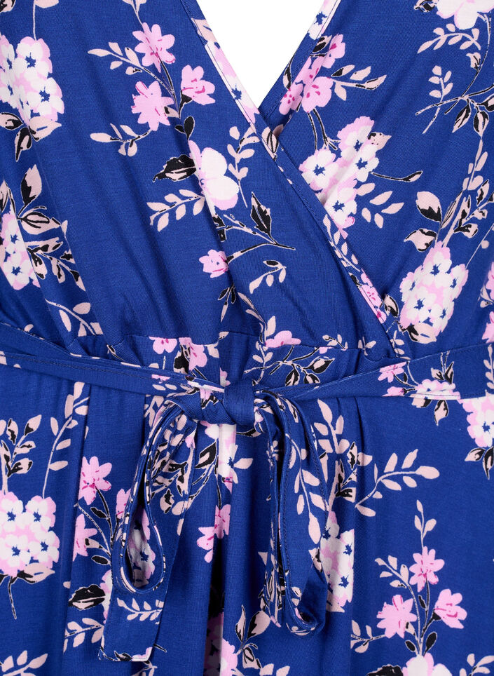 Omlottklänning i viskos med korta ärmar, Bellwether AOP, Packshot image number 2