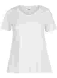 Enfärgad t-shirt i bomull, Bright White