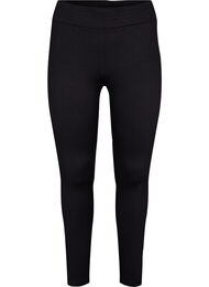 Ribbade leggings med stretch, Black