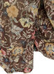 Blus med blommigt m&ouml;nster och ballong&auml;rmar, Brun, Packshot image number 3