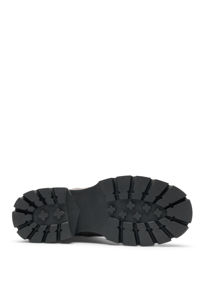 H&ouml;g st&ouml;vel i mockaimitation med ribbade paneler, Brun, Packshot image number 4