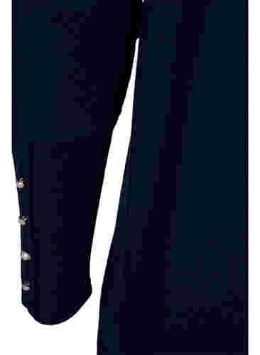 Tunika med långa ärmar och påsydda knappar, Navy Blazer, Packshot image number 3
