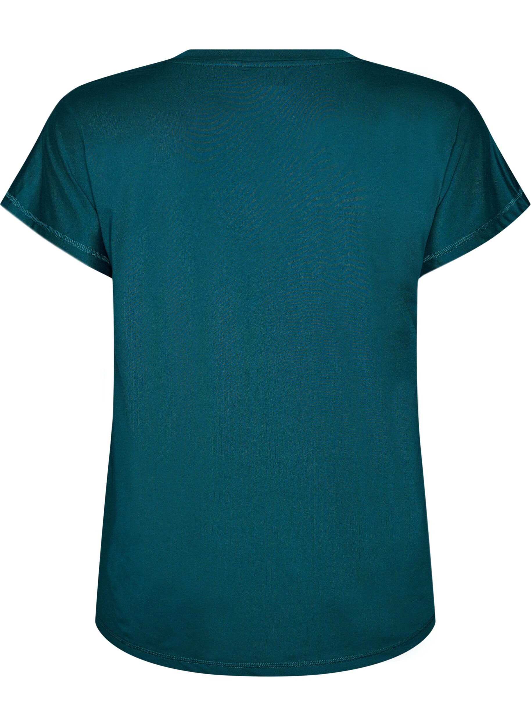 ZizziTr&auml;nings t-shirt med v-ringning och l&ouml;s passform, Gr&ouml;n, Packshot image number 1