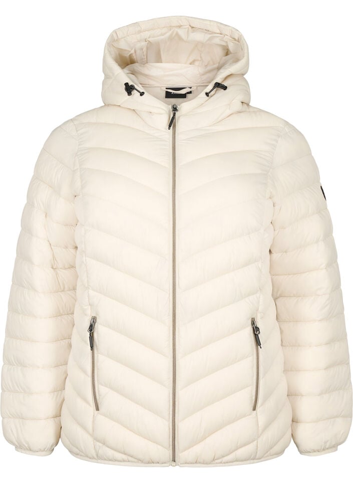 L&auml;ttviktsjacka med huva, Beige, Packshot