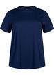 Enkel t-shirt i bomull med rund halsringning, Bl&aring;, Packshot image number 0