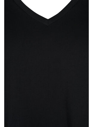 2-pack t-shirt i bomull, Bonnie Blue/Black, Packshot image number 3