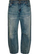 Barrel fit jeans med sliten tv&auml;tt, Bl&aring;, Packshot image number 0
