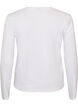 L&aring;ng&auml;rmad bas-T-shirt med rund hals, Vit, Packshot image number 1