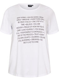 T-shirt med tryck, Vit