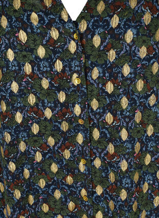 Mönstrad tunika med v-ringad hals och knappar, Flower AOP, Packshot image number 2