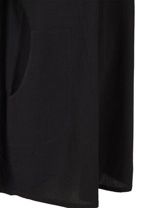 Kortärmad tunika i bomull, Black, Packshot image number 3