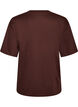 T-shirt med strassstenar och rund hals, Brun, Packshot image number 1