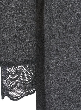 Klänning med långa ärmar, Dark Grey Melange, Packshot image number 3