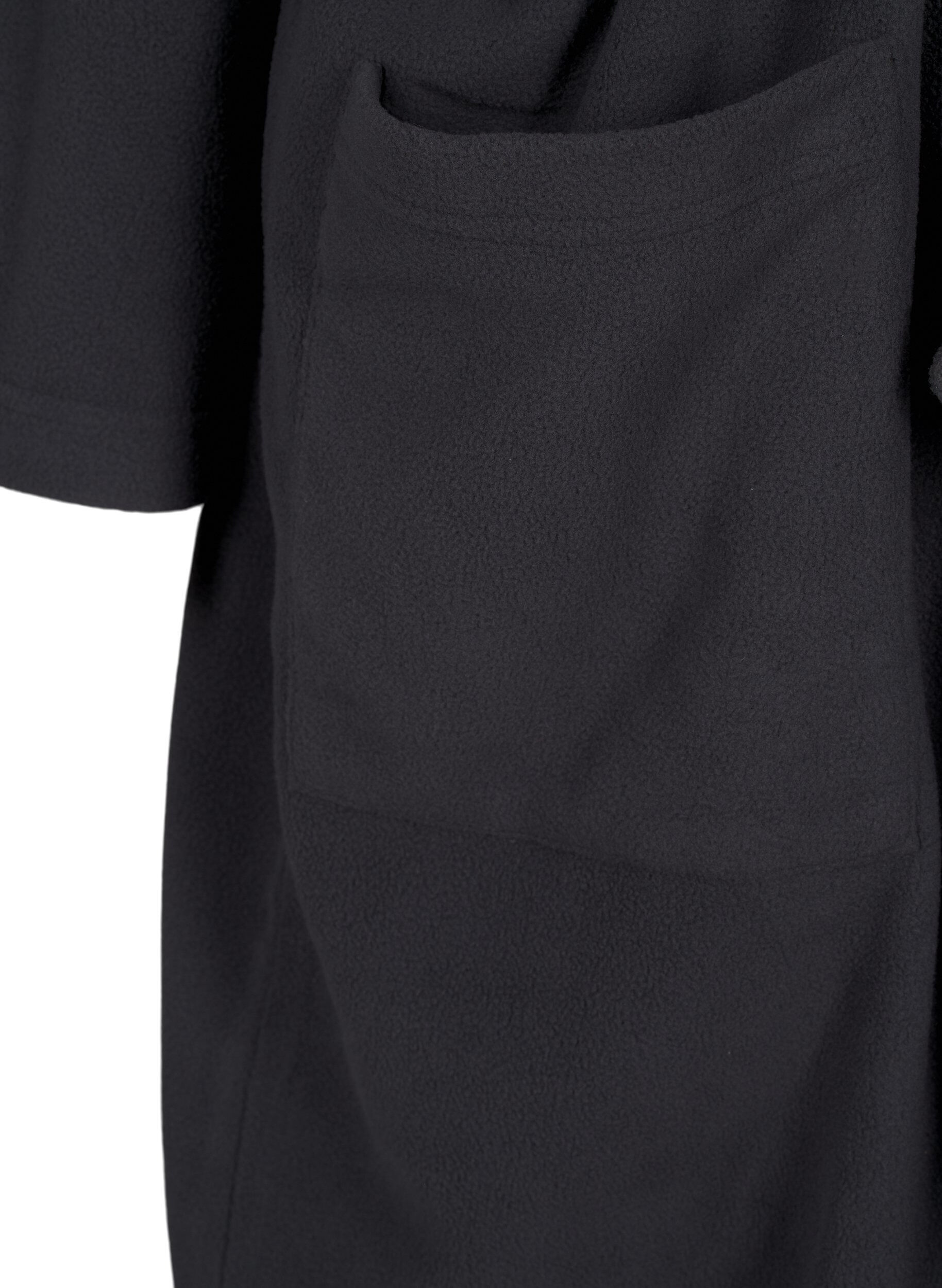 Zizzi Morgonrock med dragkedja och huva, Gr&aring;, Packshot image number 3