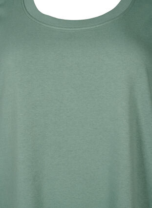 Kortärmad sweatshirtklänning med fickor, Chinois Green, Packshot image number 2
