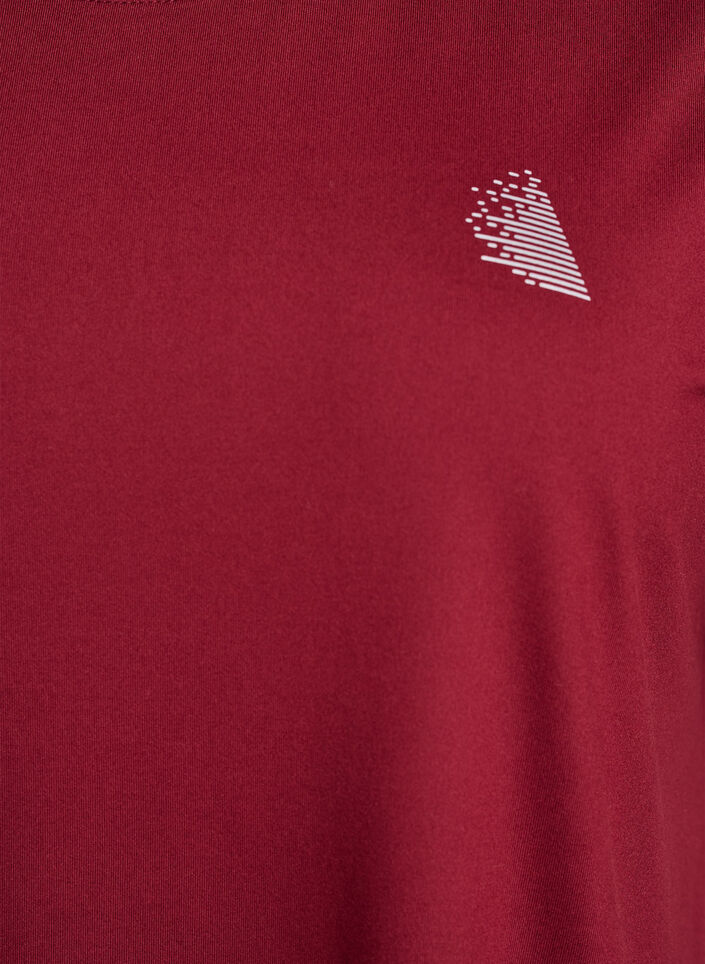 Enf&auml;rgad tr&auml;nings-T-shirt, R&ouml;d, Packshot image number 2