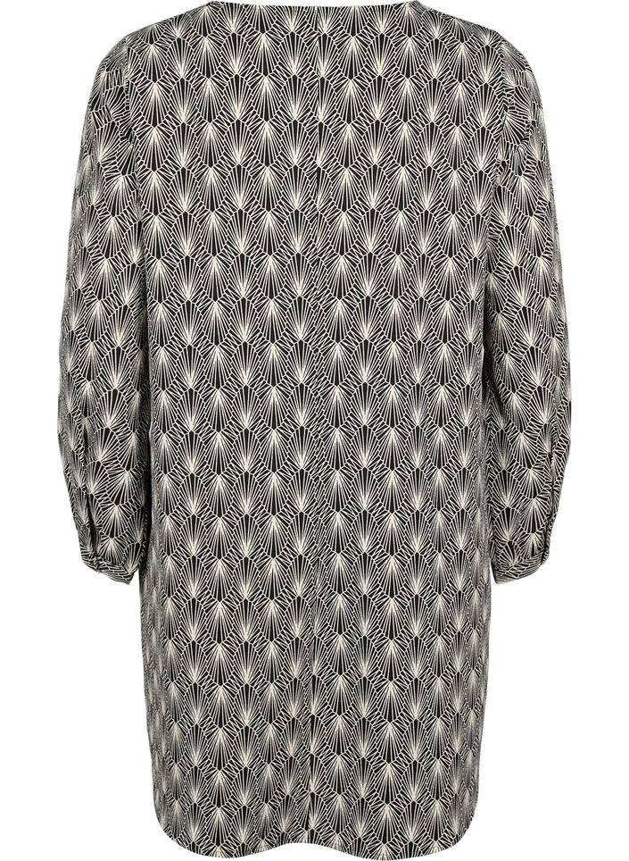 Klänning med V-ringning och tryck, Birch Graphic AOP, Packshot image number 1