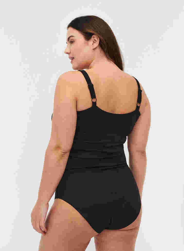 Light Shapewear-body med justerbara axelband, Black, Model image number 1