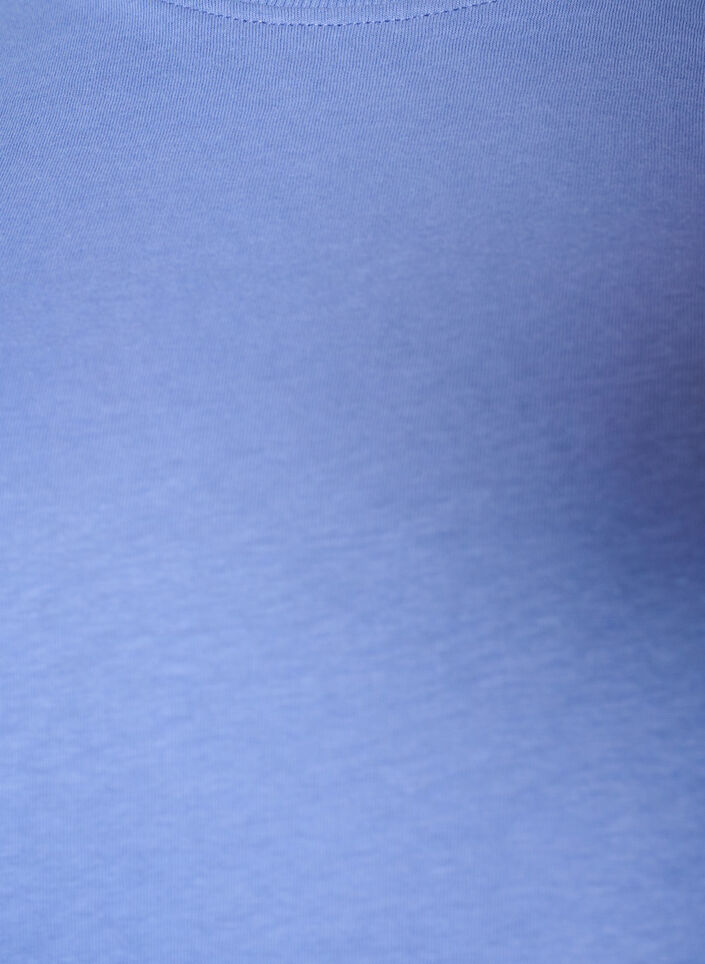 Enkel t-shirt i bomull med rund halsringning, Lila, Packshot image number 2