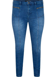 Amy jeans med Dual Core och hög midja, Blue denim