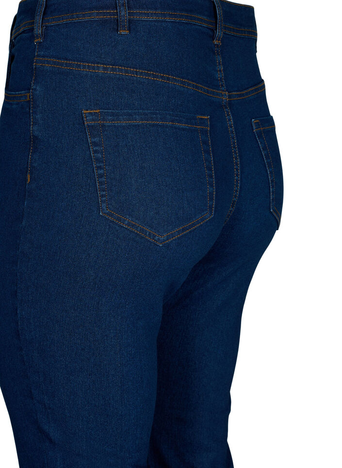 H&ouml;gmidjade jeans med bootcut, Bl&aring;, Packshot image number 3