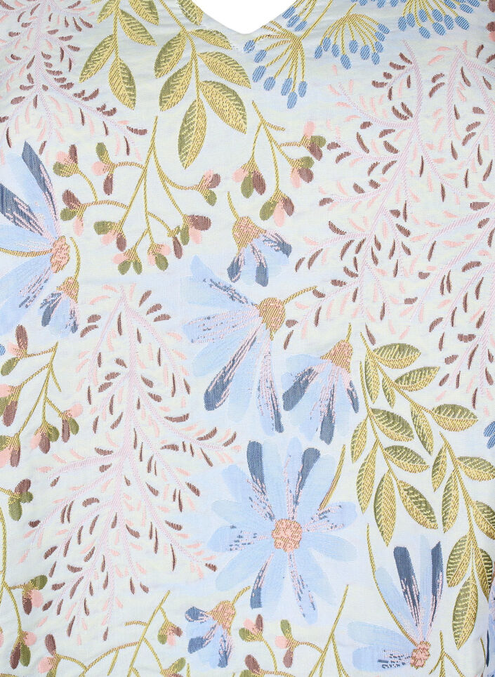 Klänning i jacquard med 1/2 ärm, Wild Flower AOP, Packshot image number 2