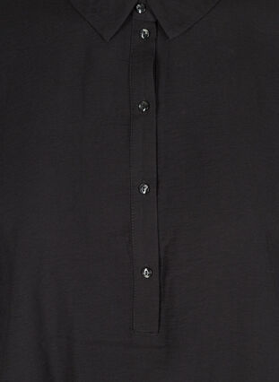 Tunika med knappar och krage, Black, Packshot image number 2