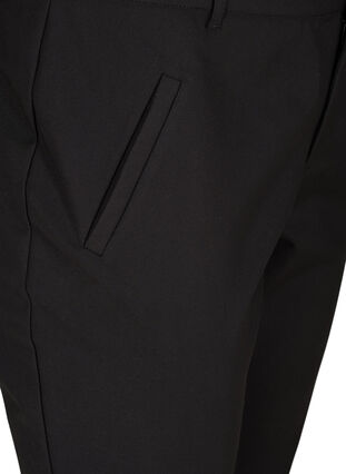 Klassiska byxor med hög midja och ankellängd, Black, Packshot image number 2