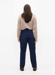 Megan jeans med extra hög midja och normal passform, Dark blue, Model